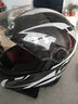 YOHE3C男女電動(dòng)摩托車(chē)全盔機車(chē)保暖全覆式四季安全帽頭盔冬季圍脖防寒 黑白灰24#（可坼圍脖） XXL(63-64) 曬單實(shí)拍圖