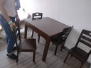 藝聚首信 【順豐速發(fā)】全實木餐桌椅中式小戶型飯桌正方形原木西餐桌方臺 胡桃色（全實木） 70*70*76.5單桌子 曬單實拍圖