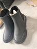 Clarks其樂(lè )輕動(dòng)系列女鞋冬季時(shí)尚復古潮流舒適拉鏈平跟及踝靴襪靴 黑色 261747274 37 曬單實(shí)拍圖