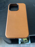 Sipolg 蘋(píng)果14手機殼iphone13/promax真皮12磁吸保護套意大利牛皮全包防摔 iPhone13Pro【6.1寸】棕色 曬單實(shí)拍圖