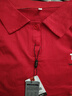 啄木鳥(niǎo)翻領(lǐng)棉t恤女2025年新款帶領(lǐng)寬松夏時(shí)尚上衣運動(dòng)polo衫T針織 紅色TRO XL 115-130斤 曬單實(shí)拍圖