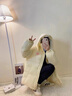 瑪嬌媚（Majiaomei）棉服女短款2025年新款冬季韓系奶fufu甜美可愛(ài)棉衣面包服外套女 淺黃色 M 曬單實(shí)拍圖