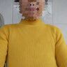 歐貝汐半高領(lǐng)加厚毛衣女套頭純色打底衫女士?jī)?nèi)搭春秋冬季套頭修身針織衫 黃色 均碼 曬單實(shí)拍圖