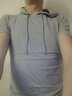 續點(diǎn)連帽短袖t恤男修身緊身健身夏季棉質(zhì)潮牌帶帽運動(dòng)男士短袖打底衫 花灰色 L 碼110-126斤左右修身版型 曬單實(shí)拍圖