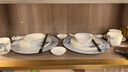 LIFEEYES 酒店用品餐具擺臺陶瓷碟盤勺骨瓷西餐盤骨碟中式山水 【八件套】送餐墊 8頭 曬單實(shí)拍圖