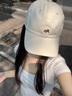 雪倫朵大頭圍棒球帽子女春秋季2025新款休閑百搭軟頂鴨舌帽防曬帽顯臉小 狐貍刺繡款【米白色55-62CM】 曬單實(shí)拍圖