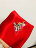 中國風(fēng)雙層真絲手帕手工刺繡鴛鴦女士手絹古風(fēng)結(jié)婚伴手禮蘇繡禮品絲巾小方巾女繡花手帕 紅色 曬單實拍圖