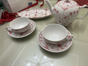 RoyalCopenhagen皇家哥本哈根寶石紅半蕾絲手繪餐具盤(pán)子菜盤(pán)家用 寶石紅半蕾絲-橢圓葉形盤(pán) 24.5cm 曬單實(shí)拍圖