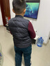 南極人兒童羽絨馬甲背心男童中大童輕薄保暖羽絨服上衣寶寶加厚坎肩秋冬 豎條黑色 150（建議身高131-140CM） 曬單實(shí)拍圖