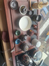 鴻冠 整套紫砂陶瓷功夫茶具套裝木制茶盤(pán)四合一自動(dòng)電磁爐茶臺茶海茶道家用辦公送禮 09款：禪茶一味+手寫(xiě)唐詩(shī)=558 曬單實(shí)拍圖