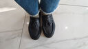馬丁（DR.MARTENS）Adrian YS早秋一腳蹬黃車線光面皮黑色樂福皮鞋 黑色 36 曬單實(shí)拍圖