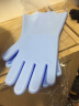 西蒂兰洗碗手套女家务厨房家用防水硅胶橡胶皮加厚耐用型洗衣服洗菜清洁 蓝色长款 L 实拍图