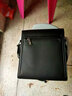斌利袋鼠復古男士單肩包斜挎包商務(wù)通勤軟皮質(zhì)感男包單肩包定型豎款皮包 黑色小號HA021-1 曬單實(shí)拍圖