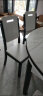 初屋 餐桌 实木岩板餐桌椅组合圆桌伸缩折叠现代简约餐厅饭桌餐桌餐椅 黑白色1.5米-雪山白岩板-101皮椅 一桌六椅 实拍图