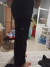 PMOG美式加絨加厚工裝褲女秋冬新款高腰系帶垂感寬松直筒休閑闊腿褲子 9144黑色（加絨） L [100110斤] 曬單實(shí)拍圖