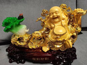 柏序森笑納百財(cái)彌勒佛像招財(cái)笑佛擺件家居客廳酒柜玄關(guān)擺件開業(yè)喬遷送禮 YL福到財(cái)?shù)缴辰穑ㄖ刑?hào)）38*14*30cm 曬單實(shí)拍圖