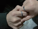 永結同心情侶戒指999足銀一對戒款求結婚情人節生日禮物送男女友 【999銀】永結同心對戒 曬單實(shí)拍圖