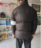 益帛棉服男秋冬季夾棉加厚韓版潮牌四條杠棉襖寬松立領(lǐng)棉衣上衣外套男 黑色 L【建議115-125斤】 曬單實拍圖