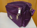 途尊（kingtrip）单肩妈妈小花布包中年女包包休闲尼龙帆布包中老年斜挎包 紫色 三拉款纯紫色 实拍图
