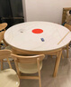 淘邦北歐實(shí)木餐桌椅組合 加厚亮光巖板中小戶(hù)型家用客廳吃飯桌子 原木色餐桌＋靈芝椅 1.35m 一桌六椅 曬單實(shí)拍圖