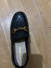富貴鳥真皮樂福鞋女鞋夏夏季厚底媽媽單鞋英倫頭層牛皮軟底小皮鞋女 (黑色) 36 曬單實拍圖