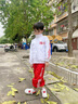 G.DUCKKIDS兒童套裝2025新款男女寶寶衣服春秋季潮流韓系運動服裝時尚兩件套 白+紅中國風(fēng)套裝 90 建議身高80厘米左右 曬單實拍圖