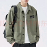 真維斯（Jeanswest）牛仔外套男復(fù)古純棉春夏加絨新款寬松工裝潮流夾克休閑男裝上衣 2201#【綠色】 2XL 曬單實(shí)拍圖