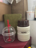 膳魔師（THERMOS）燜燒杯保溫飯盒保溫杯大肚杯女帶勺子真空燜燒罐SK-3000 白色 470ml 曬單實(shí)拍圖