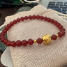 明牌珠寶七夕禮物足金5D硬金黃金生肖小胖兔轉(zhuǎn)運(yùn)珠紅瑪瑙手鏈串珠定價(jià) 亮面款A(yù)FP0629約0.51-0.60克 足金 曬單實(shí)拍圖
