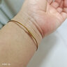 蕭柏米恩1mm極細鋼絲繩手繩穿小孔轉運珠手鏈男女細款本命年手串特細紅繩 時(shí)尚金 【含扣長(cháng)度】20cm 曬單實(shí)拍圖