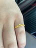 中國(guó)黃金（CHINA GOLD）皇冠黃金戒指女足金訂結(jié)求婚戒子七夕情人節(jié)禮物送女友老婆生日 【刻字】足金簡(jiǎn)約皇冠戒指 曬單實(shí)拍圖
