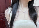 蒂瑞珂999足銀蝴蝶結項鏈女輕奢首飾鎖骨鏈女銀飾吊墜生日禮物送女友 足銀999項鏈【配證書(shū)+禮盒】 鏈長(cháng)：40cm+5cm可調節鏈 曬單實(shí)拍圖