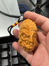 曇蓮崖柏木雕手把件黃楊木佛魔一念之間側柏佛頭文玩吊墜掛件車(chē)掛件 A款崖柏一念之間 曬單實(shí)拍圖