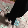 妹丫2025秋季新款休閑褲女金絲絨闊腿褲女垂感休閑百搭拖地長(zhǎng)褲子顯瘦 黑色#春秋款 3XL 曬單實(shí)拍圖