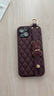 八腳獸小香風(fēng)兔子腕帶蘋果16Promax手機(jī)殼新款iPhone15女生iPhone14Pro斜挎掛繩ins風(fēng)13/12創(chuàng)意便攜支架 【贈膜】菱格皮紋小紫兔腕帶+便攜支架+斜挎掛繩 iPhone 15 曬單實(shí)拍圖