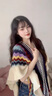 Charm Kendo官網(wǎng)披肩女2025新款針織斗篷旅行云南民族生日禮物送女友老婆 藍(lán)色送女朋友實(shí)用老婆 曬單實(shí)拍圖