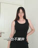 北極絨無(wú)痕發(fā)熱女士保暖背心女加絨德加厚馬甲秋冬棉內衣內搭吊帶打底衫 曬單實(shí)拍圖