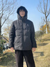 匹克（PEAK）馭雪短款羽絨服男新款三防科技加厚鴨絨立領(lǐng)運動(dòng)外套連帽面包服 黑色-連帽純色款 L 曬單實(shí)拍圖