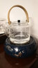 茶大師 有田燒の嵐山紅葉狩電陶爐煮茶日本南部鑄鐵壺玻璃茶壺燒水 有田燒の嵐山紅葉狩深藍釉加強版 曬單實(shí)拍圖