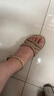 ZHR女鞋夏季坡跟百搭涼鞋女時尚水鉆厚底顯瘦沙灘鞋女 AY161 杏色 38 曬單實(shí)拍圖