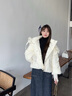 艾萊依（ERAL）羽絨服女柔美毛球短款羽絨服冬季甜美狐貍毛東方簡(jiǎn)奢風(fēng)外套 嫩鵝黃 M 160【建議110-130斤】 曬單實(shí)拍圖