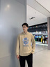GENIOLAMODE連帽衛衣男士秋季潮流時(shí)尚寬松百搭休閑青少年男裝衣服 卡其 L 曬單實(shí)拍圖
