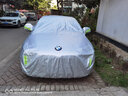 智柏星寶馬x1x2x3x4x5車(chē)衣車(chē)罩1系3系5系7系320LI防曬防雨防風(fēng)車(chē)套四季 銀色加絨加標 曬單實(shí)拍圖