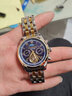 冠琴（GUANQIN）瑞士認證手表男士全自動(dòng)機械表 多功能鏤空飛輪夜光潮流時(shí)尚男表 間金藍面-升級機芯 曬單實(shí)拍圖