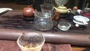 文希 電木茶盤德料膠木茶盤臺灣圓邊功夫茶具茶盤茶托茶臺直銷 圓邊款長80*寬40*高5cm 曬單實拍圖