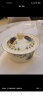 欧丽家搪瓷盆带盖 家用厨房瓷碗怀旧老式猪油瓷盆搪瓷碗珐琅汤盆搅拌碗  蓝玫瑰 30cm 实拍图