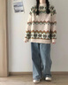 予瑾費(fèi)爾島毛衣女復(fù)古2024秋冬新款感慵懶風(fēng)寬松軟糯外穿針織衫厚 圖片色 S 建議95斤以內(nèi) 曬單實(shí)拍圖