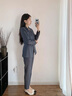 晨芙職業(yè)裝西裝套裝女春秋氣質(zhì)女神范西服外套正裝商務(wù)酒店前臺工作服 (常規)9920灰色外套+長(cháng)褲 L 建議100-110斤 曬單實(shí)拍圖