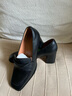 淺町真羊皮法式高跟鞋女春季新款復古方頭深口小皮鞋女粗跟單鞋女 黑色 35 曬單實(shí)拍圖