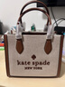 KATE SPADE【七夕禮物】凱特·絲蓓Ellie小號織物女士托特包單肩斜挎手提包 曬單實拍圖